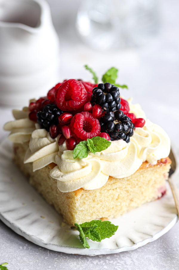 Vanilla Berry Sheet Cake